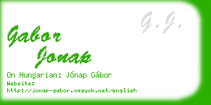gabor jonap business card
